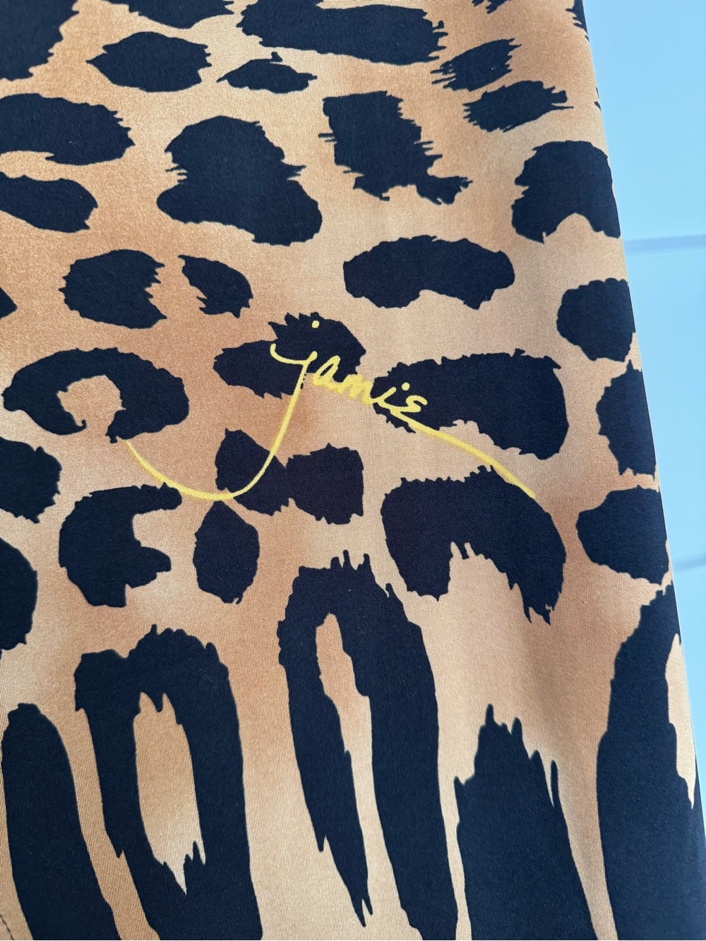 Jamie sadock Camel & Black Leopard Print Dress with Size Medium - Picture 5 of 12